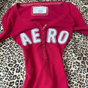 vintage aeropostale red long sleeve